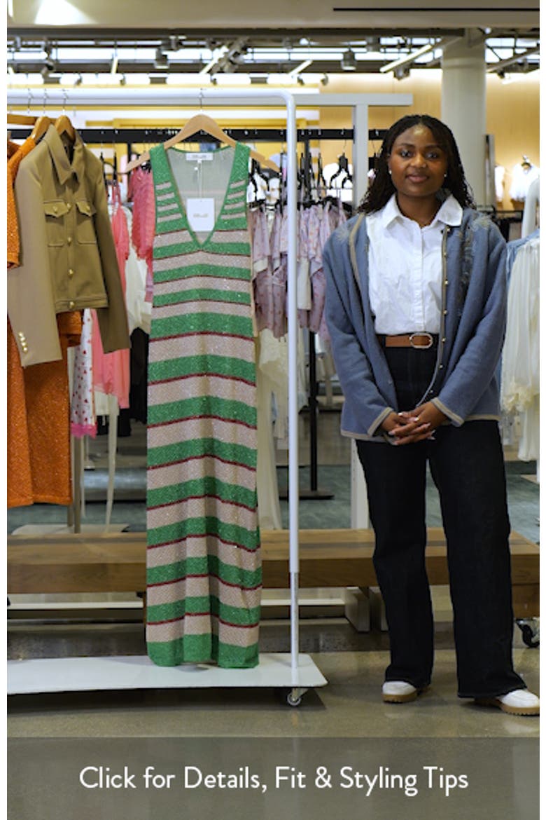 Esme Stripe Plunge Neck Knit Dress video