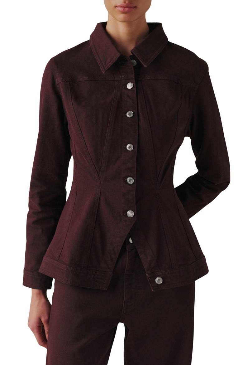 So Cal Denim Jacket, Main, color, GARNET