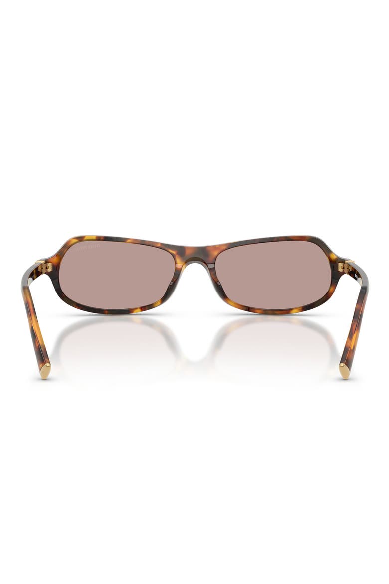 55mm Irregular Sunglasses, Alternate, color, HONEY HAVANA / PURPLE BROWN