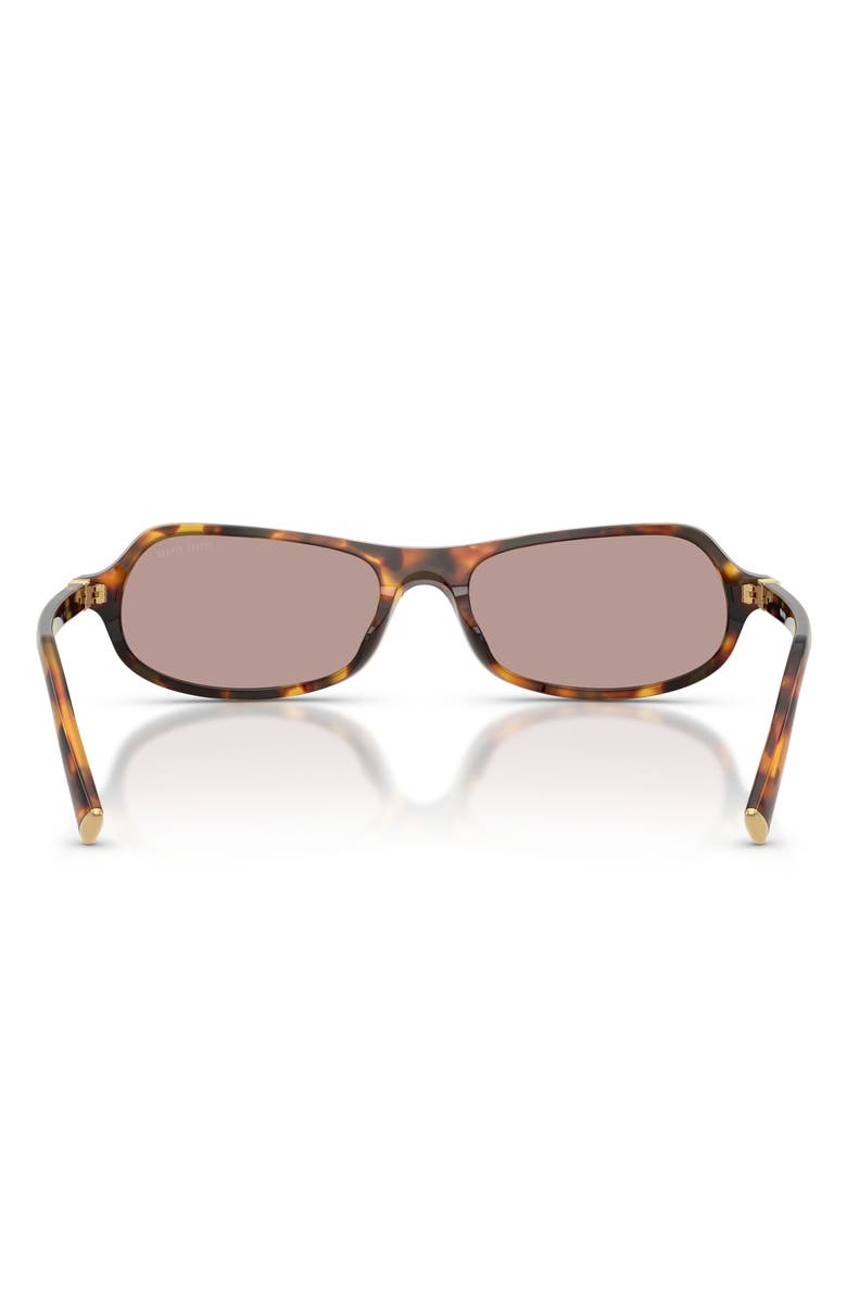 Miu Miu 55mm Irregular Sunglasses, Alternate, color, Honey Havana / Purple Brown