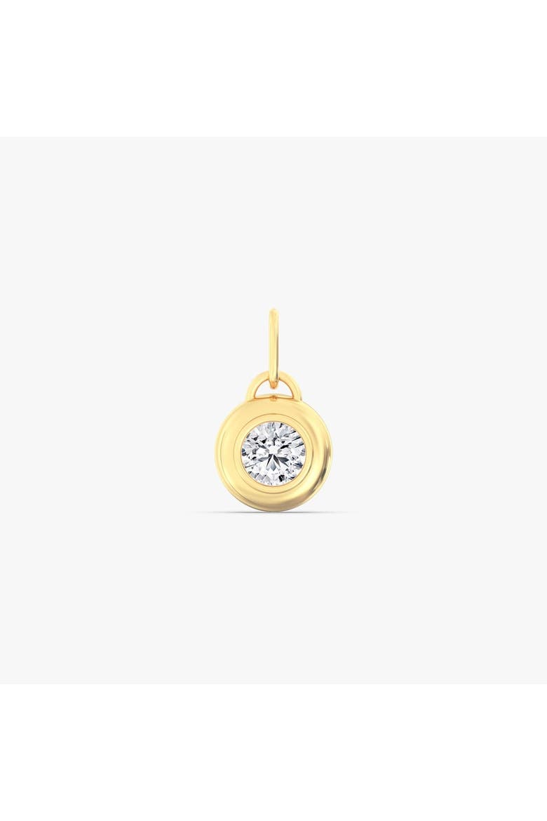 Golden Domed Round Lab Diamond Charm in 14K, Main, color, Yellow Gold