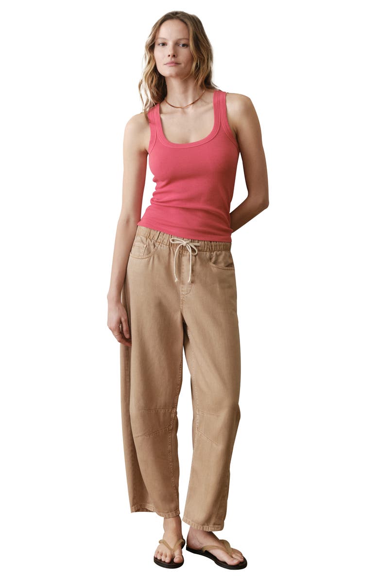 Marine Layer Lexi Scoop Neck Rib Tank, Alternate, color, Bright Rose