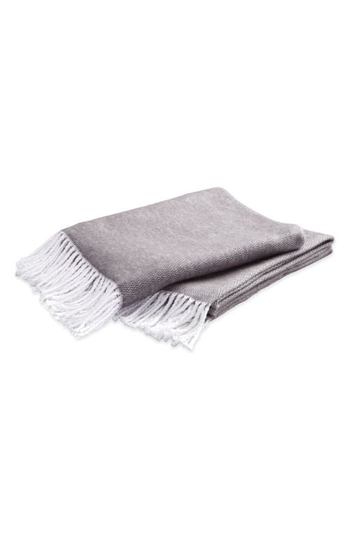 Matouk Pezzo Throw Blanket In Charcoal