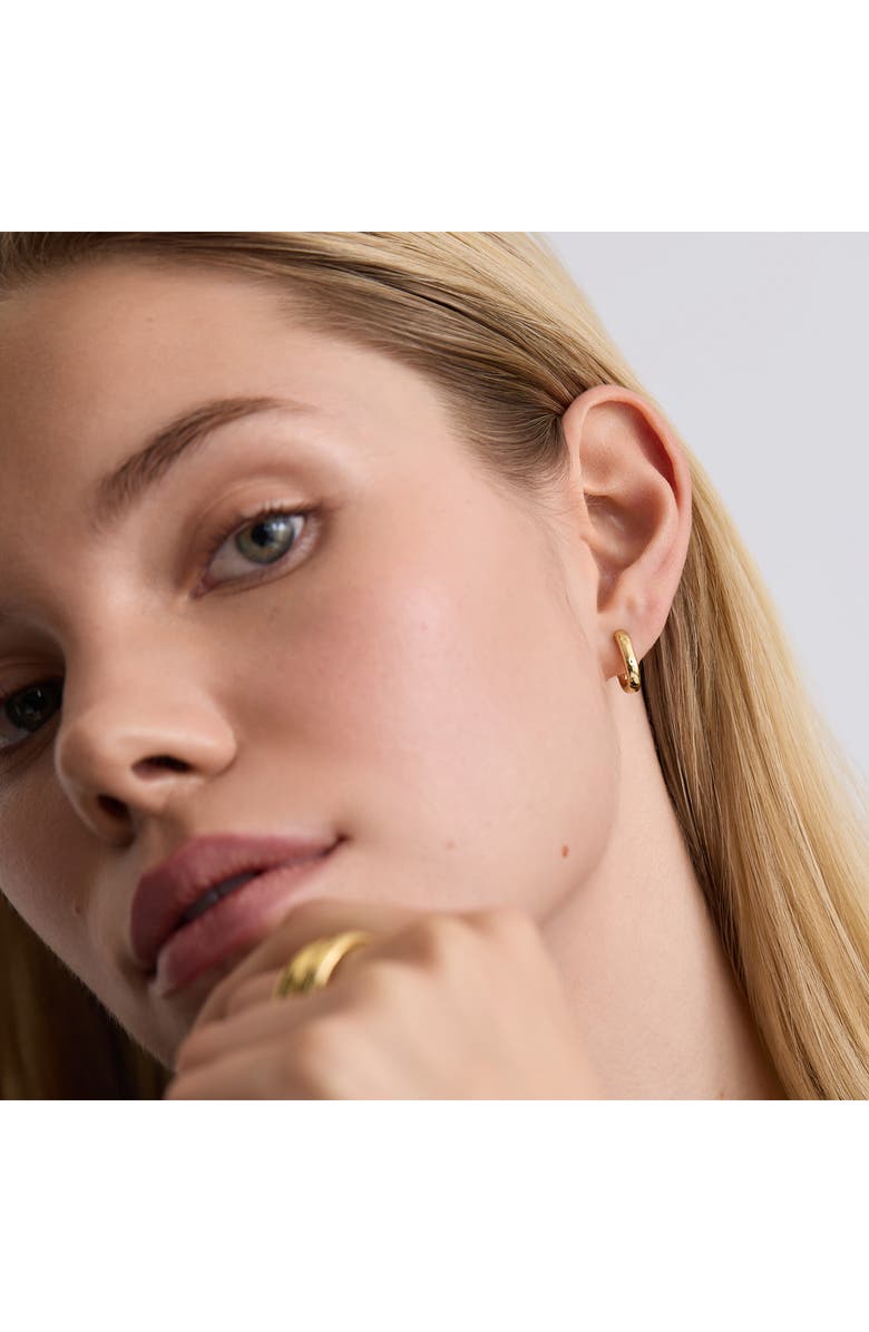 D.LOUISE Oval Huggie Hoop Earrings, Alternate, color, Gold