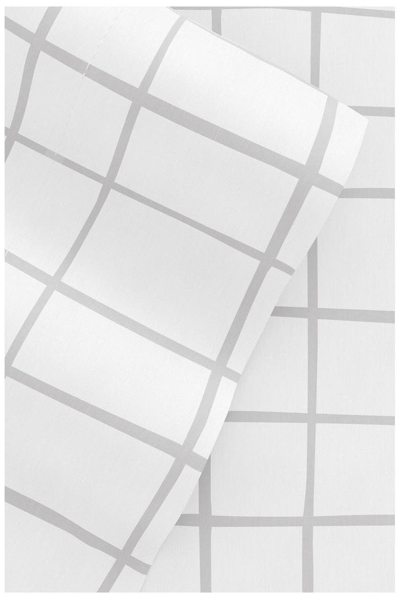 HOME SPUN Premium Ultra Soft Crossroad Pattern 4-Piece Bed Sheets Set, Alternate, color, LIGHT GRAY
