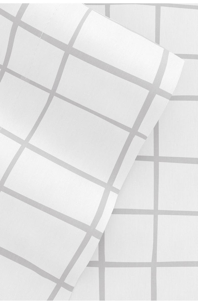 HOMESPUN HOME SPUN Premium Ultra Soft Crossroad Pattern 4-Piece Bed Sheets Set, Alternate, color, Light Gray