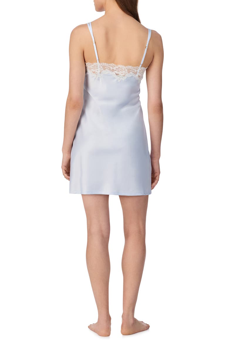 Double Strap Lace Chemise, Alternate, color, BLUE