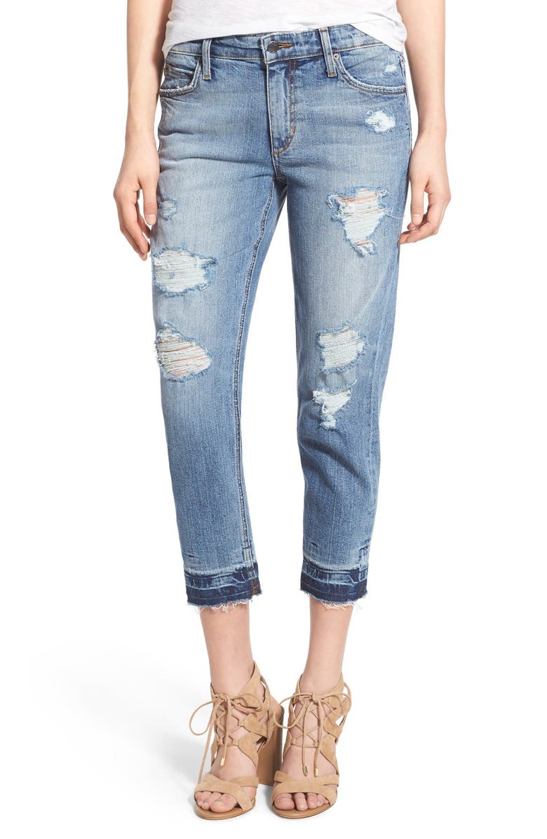 Joe's 'Billie' Destroyed Crop Slim Boyfriend Jeans, Main, color, 