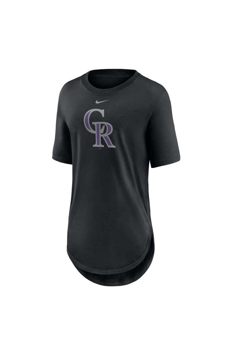 Nike Women's Nike Black Colorado Rockies Mascot Outline Weekend Tri-Blend T-Shirt, Alternate, color, 