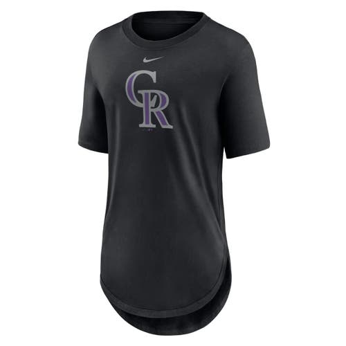 Nike Black Colorado Rockies Mascot Outline Weekend Tri-blend T-shirt