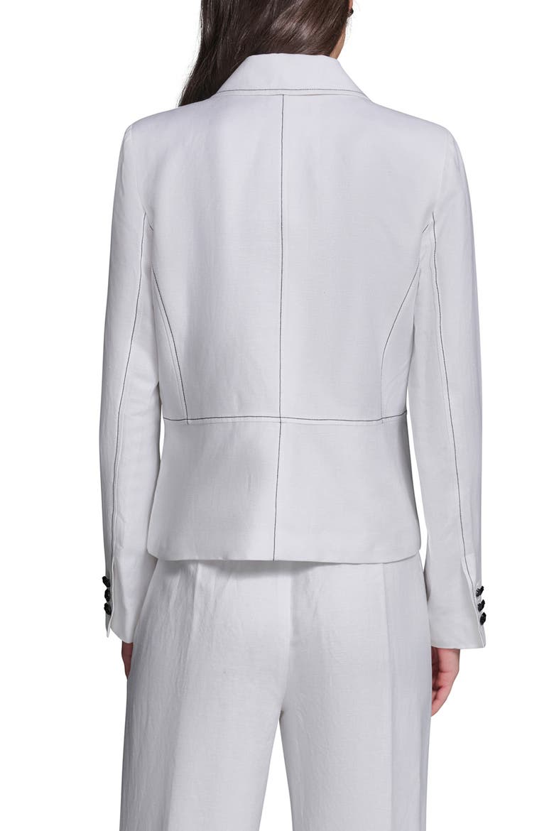 Linen Blend Jacket, Alternate, color, SOFT WHITE