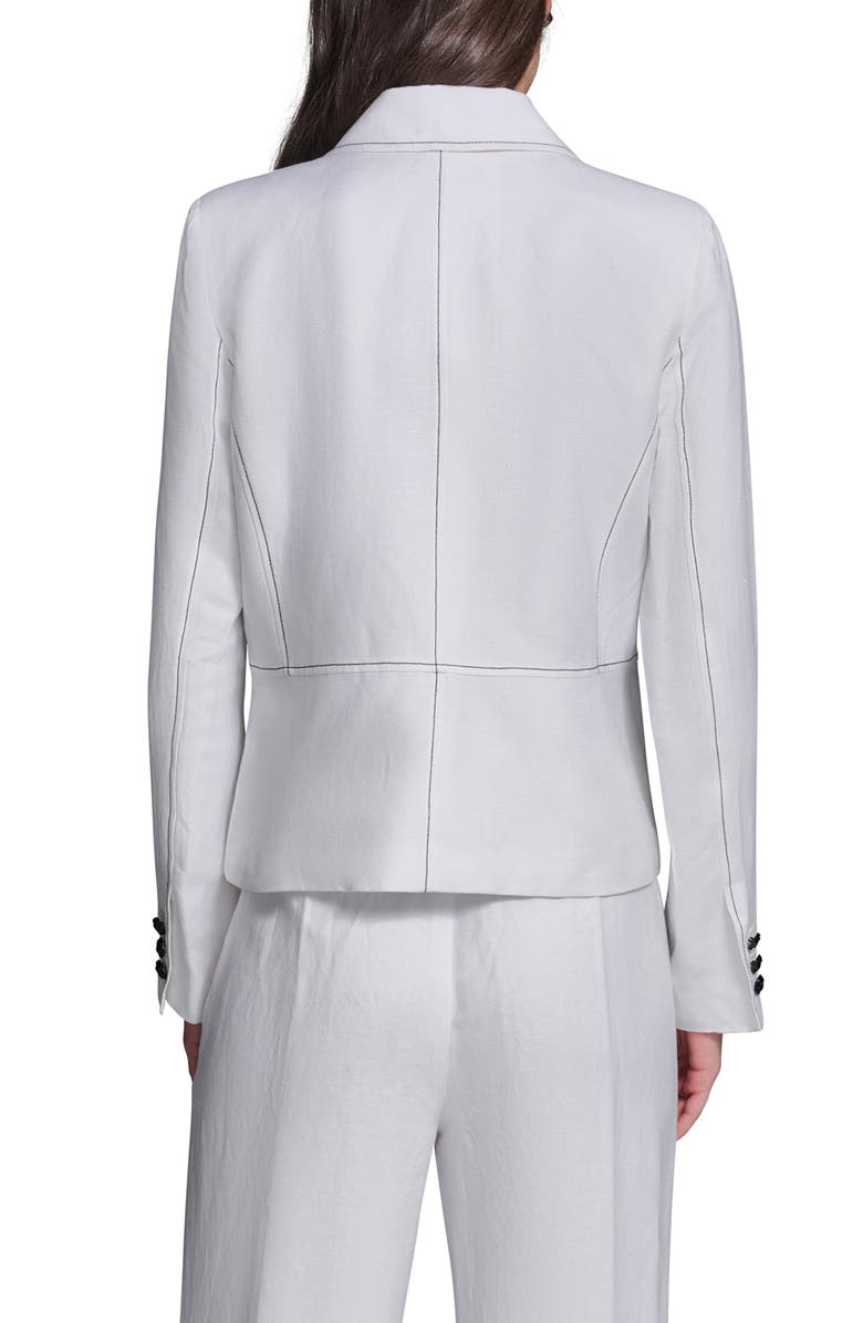 KARL LAGERFELD PARIS Linen Blend Jacket, Alternate, color, 