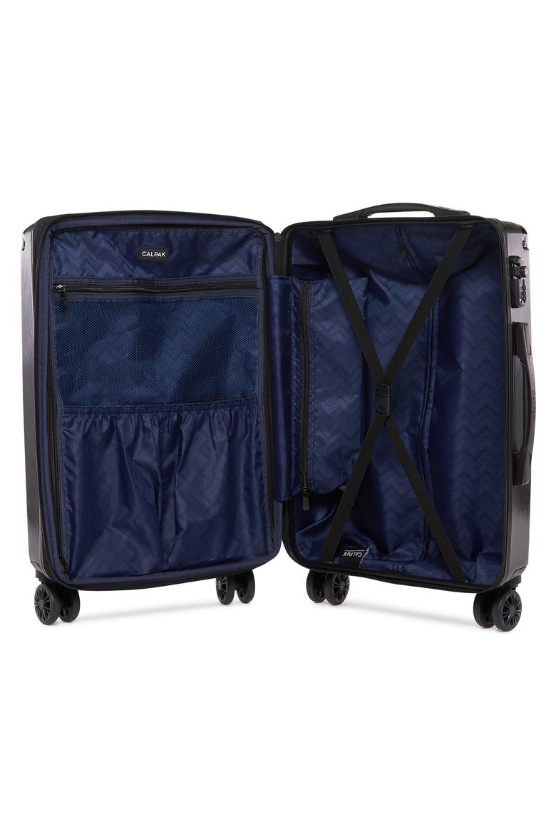 Ambeur 3-Piece Metallic Luggage Set, Alternate, color, BLACK