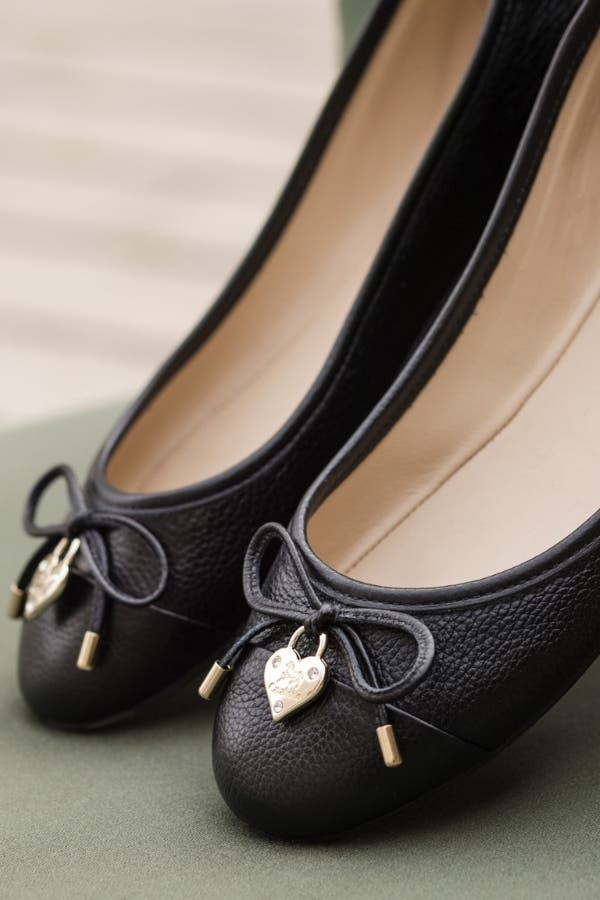 Muse Ballet Leather Flats, Alternate, color, Black