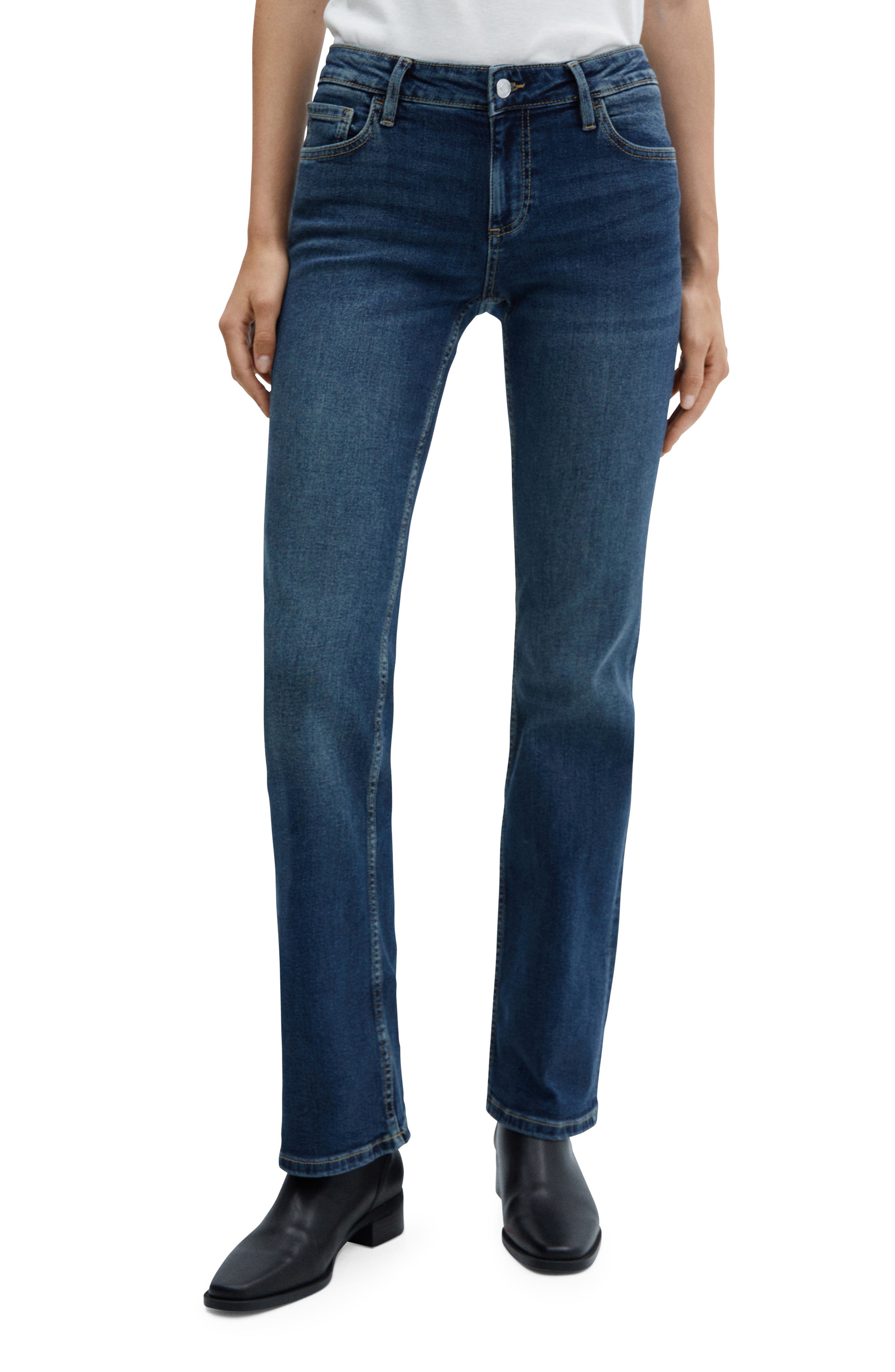 MANGO Low Rise Flare Jeans