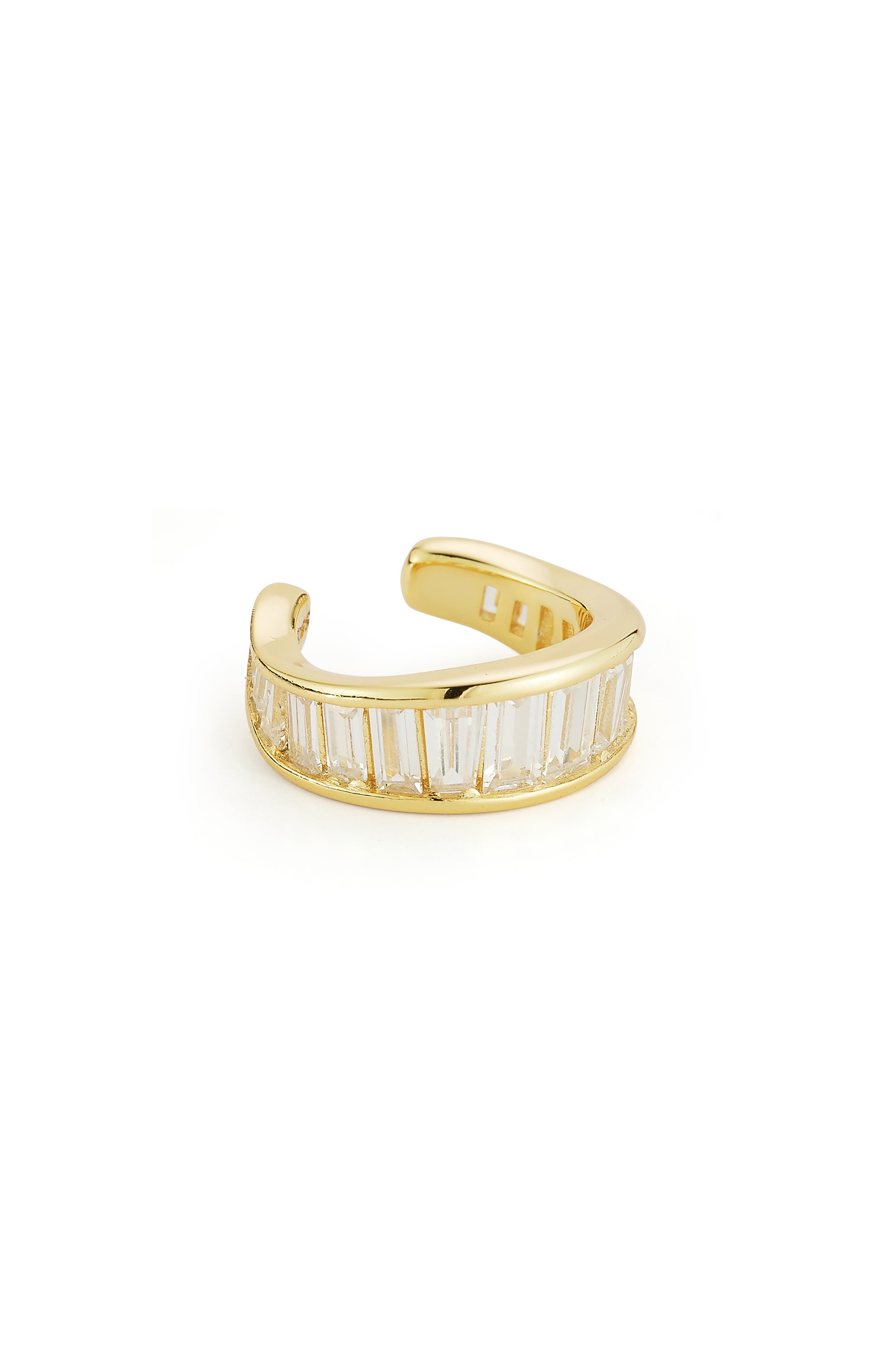 Cubic Zirconia Wavy Ear Cuff