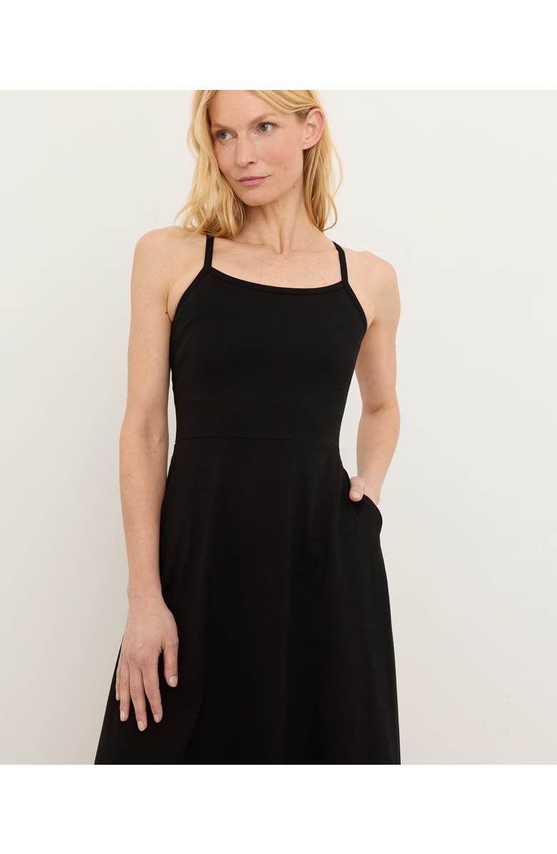 Pact Fit & Flare Midi Dress Made With Organic Cotton, Alternate, color, Black