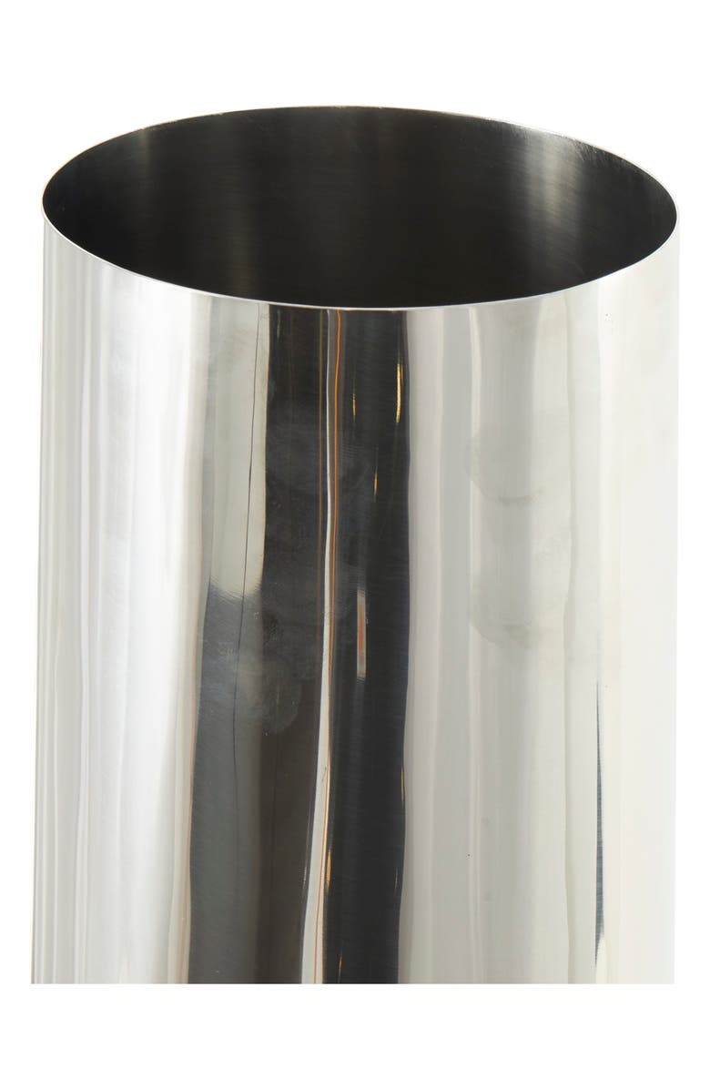 VIVIAN LUNE HOME Stainless Steel Vase, Alternate, color, Silver