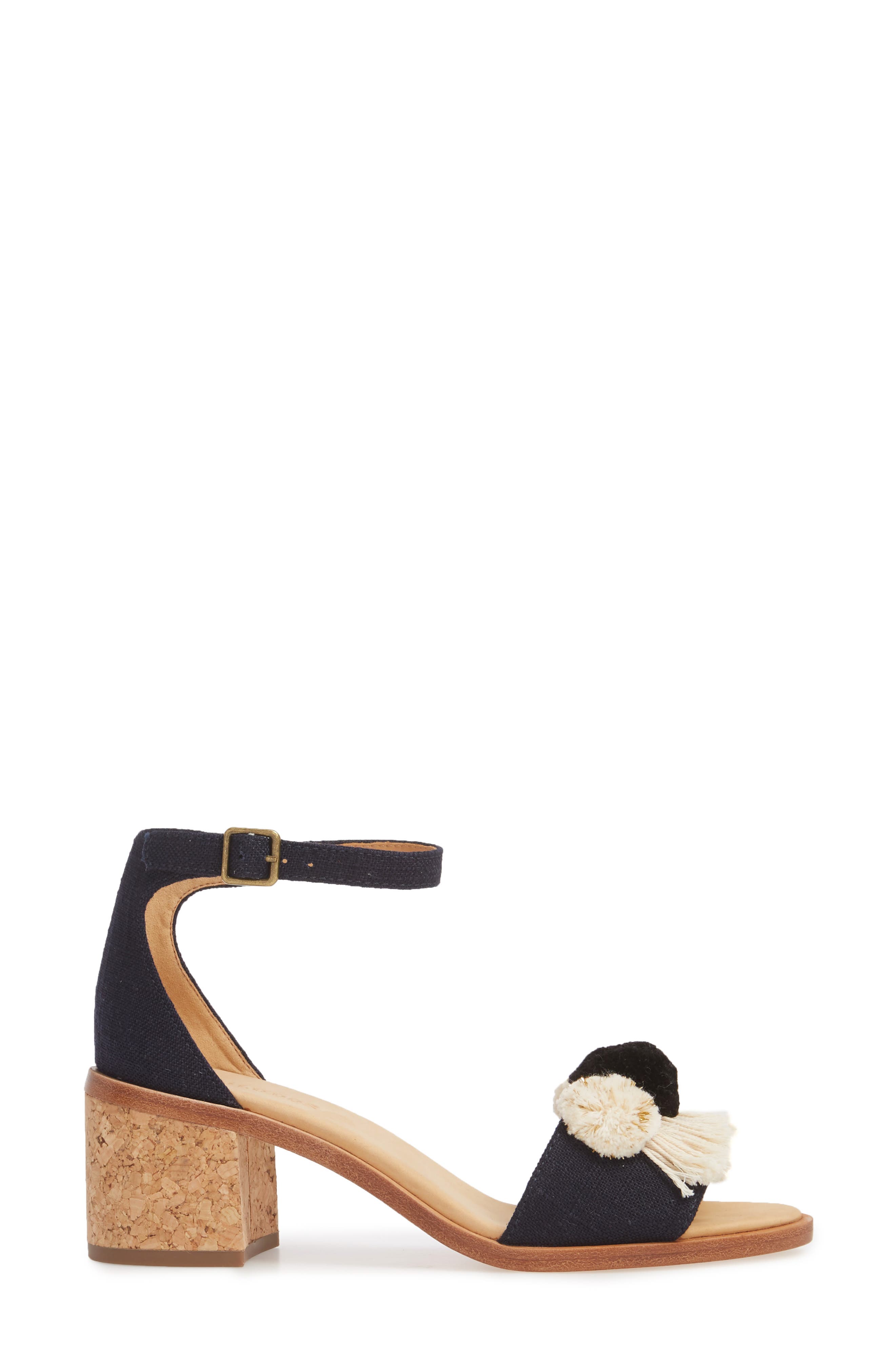 Soludos Capri Pom Pom Heel Sandal, Alternate, color, 