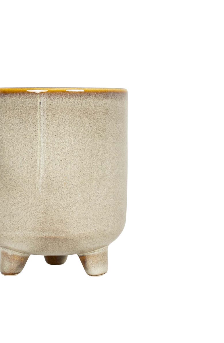 Foreside Home and Garden Footed Planter White Porcelain, Alternate, color, White