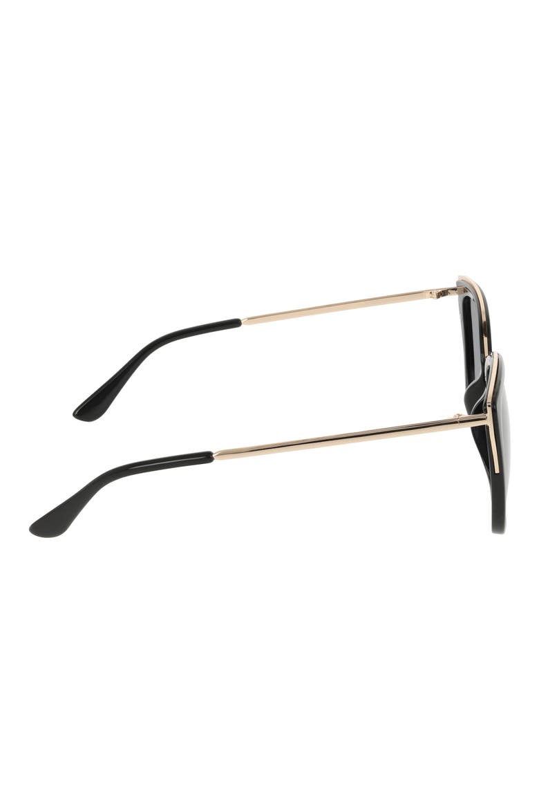 54mm Square Sunglasses, Alternate, color, BLACK
