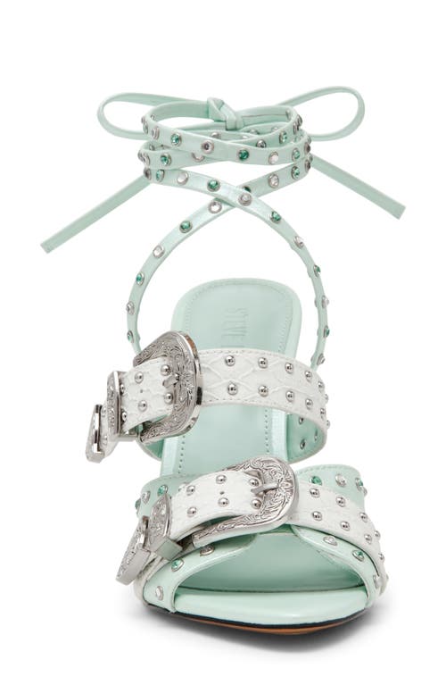 Steve Madden Saddle Embellished Ankle Strap Sandal In Multi