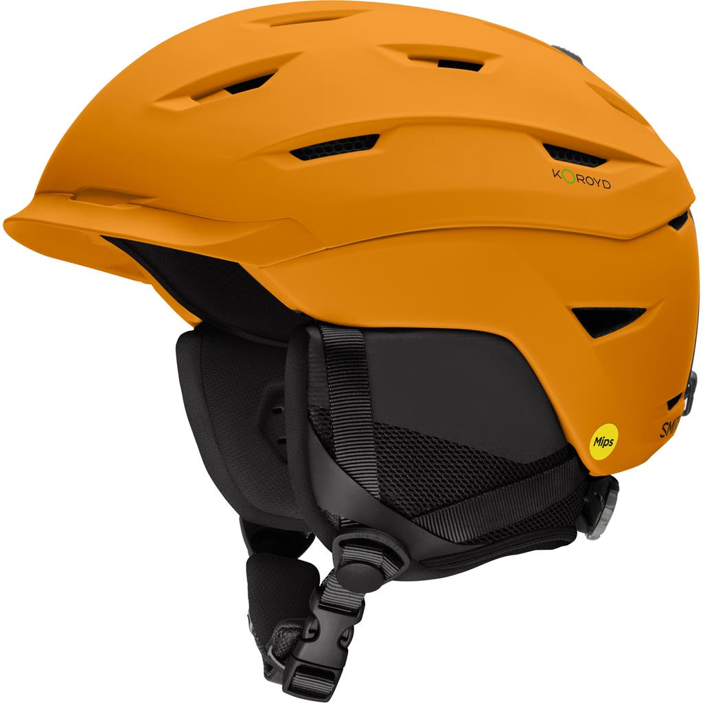 Smith Level Snow Helmet With Mips Round Contour Fit In Matte Sunrise