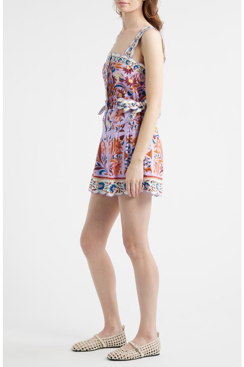 Flower Tiles Lilac Romper, Alternate, color, FLOWER TILES LILAC