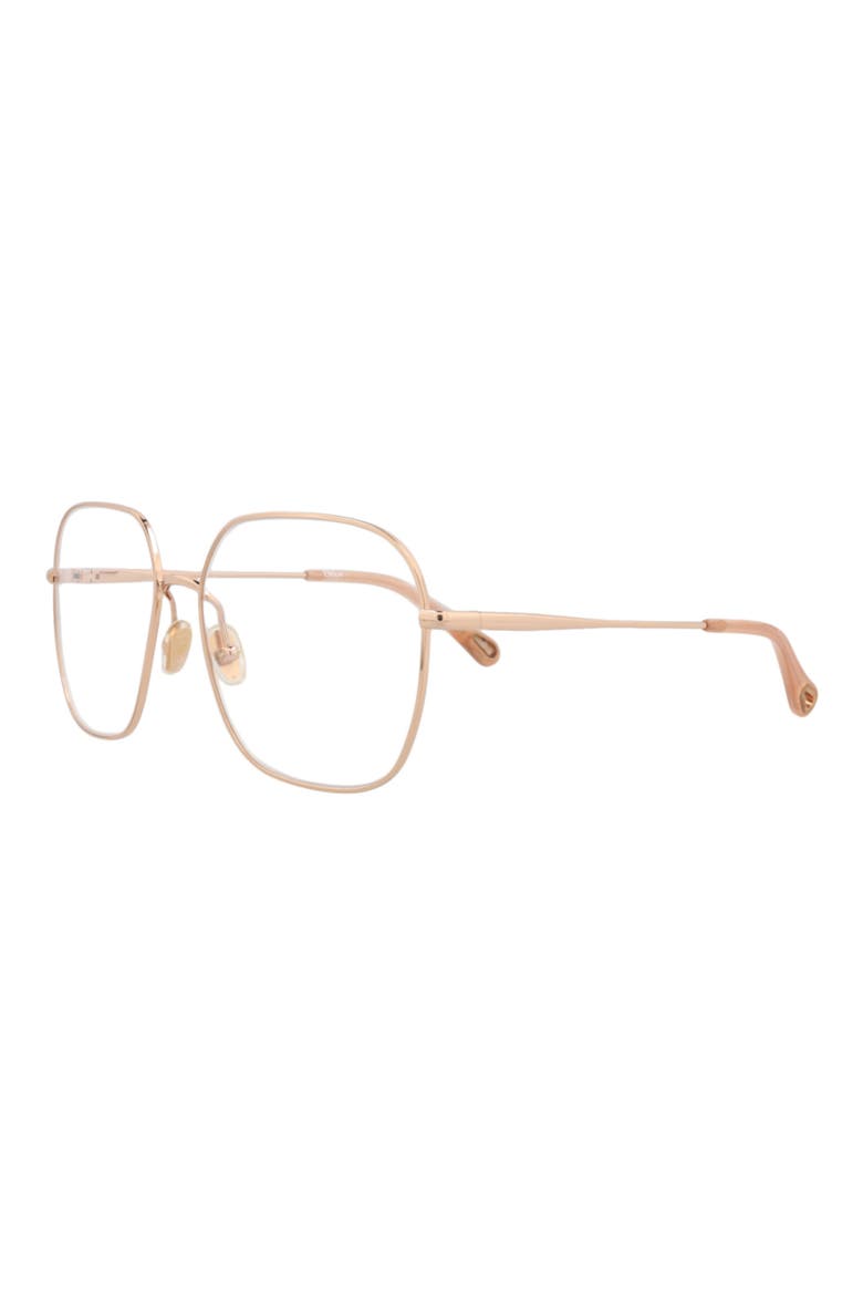 59mm Square Optical Glasses, Alternate, color, LIGHT GOLD TRANSPARENT