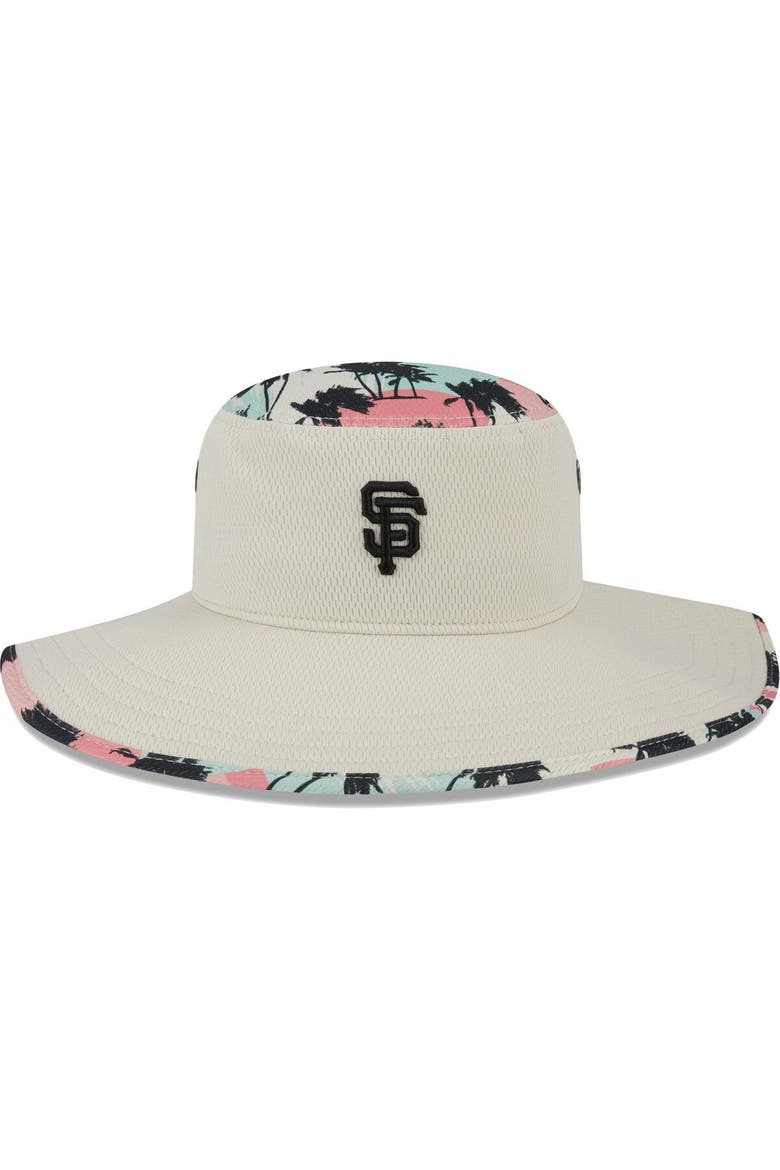 Men's New Era Natural San Francisco Giants Retro Beachin' Bucket Hat, Main, color, Natural