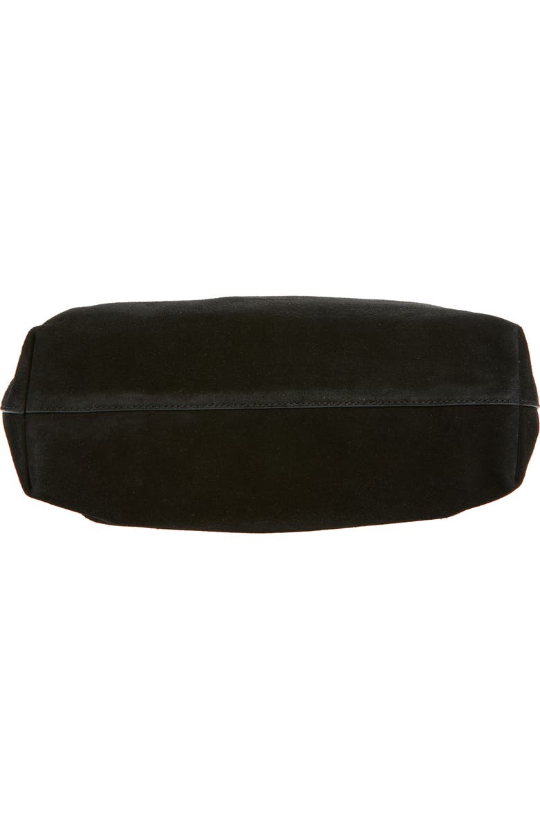 Veronica Beard Stash Suede Shoulder Bag, Alternate, color, Black