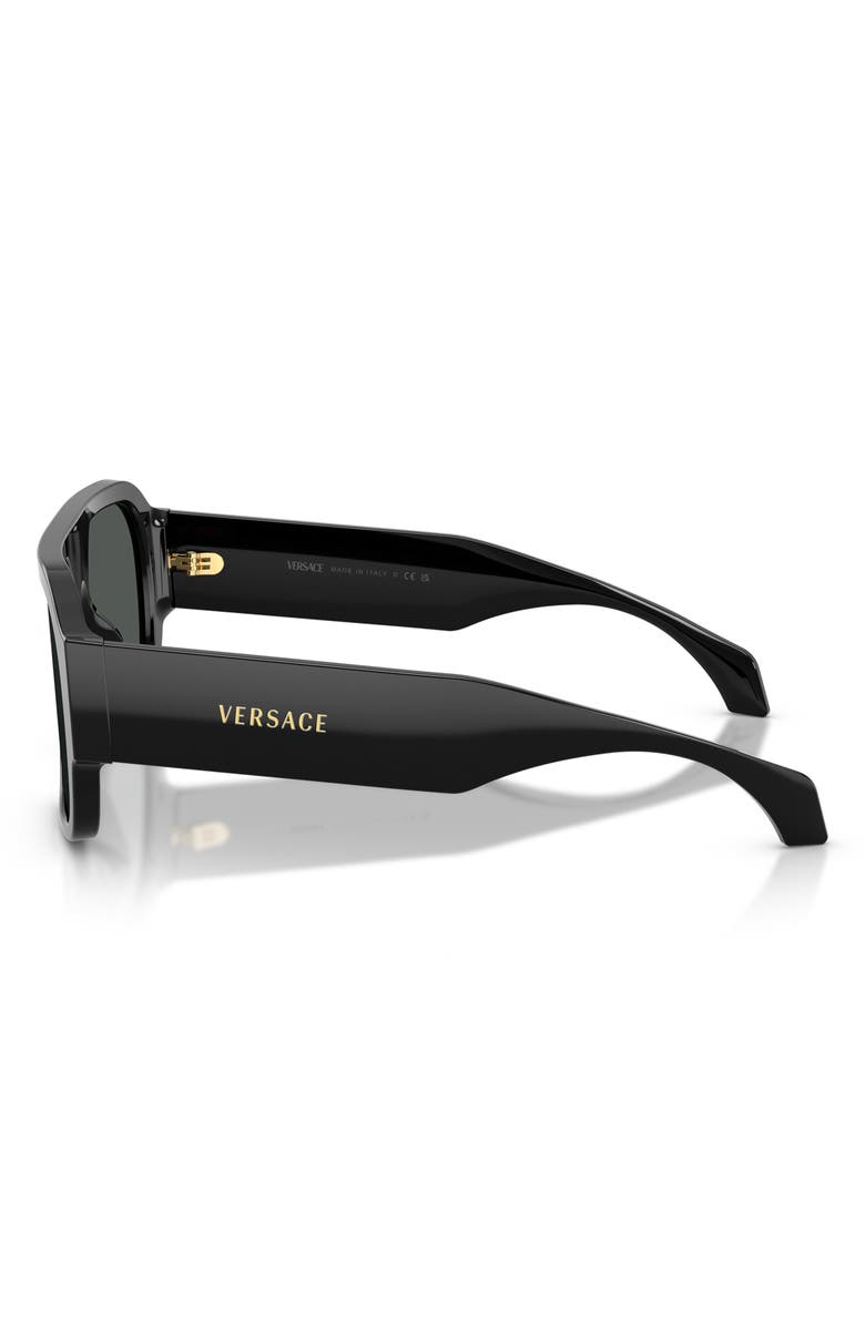 Versace 56mm Square Sunglasses, Alternate, color, Black / Dark Grey