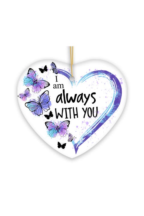 Always With You Butterfly Heart Ornament