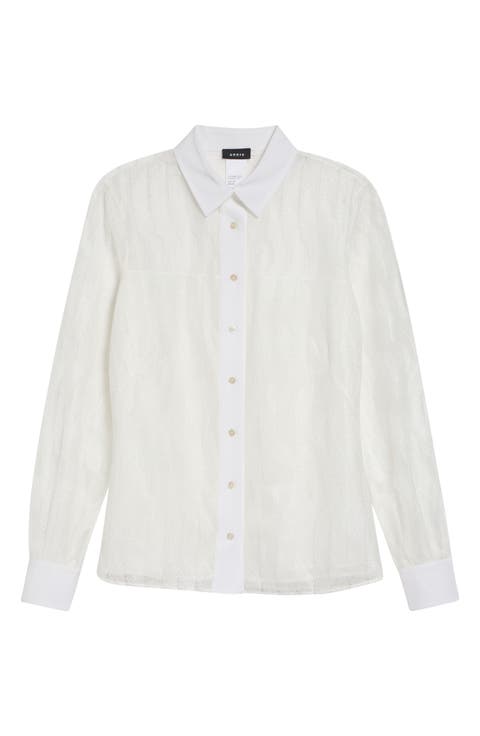 High Plains Tulle Jacquard Button-Up Shirt