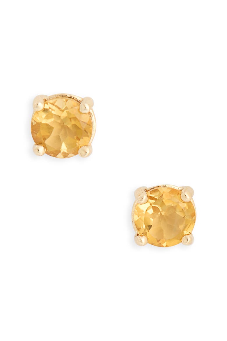 Citrine Stud Earrings, Main, color, 14K CITRINE