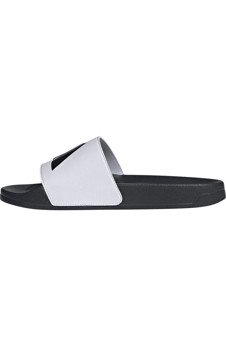 adidas Adilette Slide Sandal, Alternate, color, White/ Core Black/ Core Black