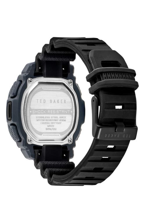 Ted Baker Alton Digital Resin Strap Watch, 47mm In Black