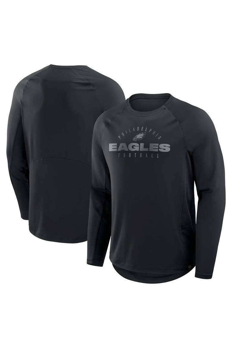 Men's Fanatics Black Philadelphia Eagles Coverage Scheme Long Sleeve T-Shirt, Alternate, color, Black