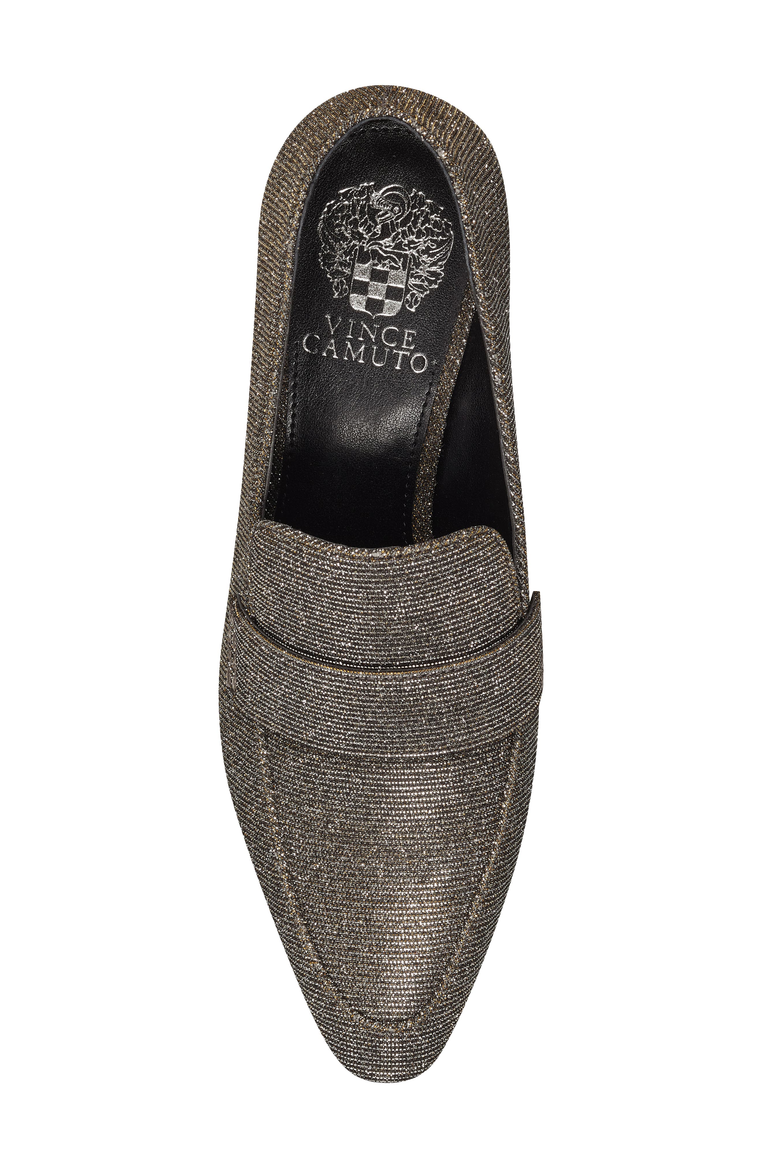 Vince Camuto Adealia Loafer Pump, Alternate, color, Pewter Glitter Fabric