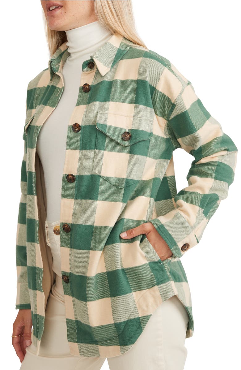 Marine Layer Bailey Check Cotton Flannel Shirt Jacket, Alternate, color, 