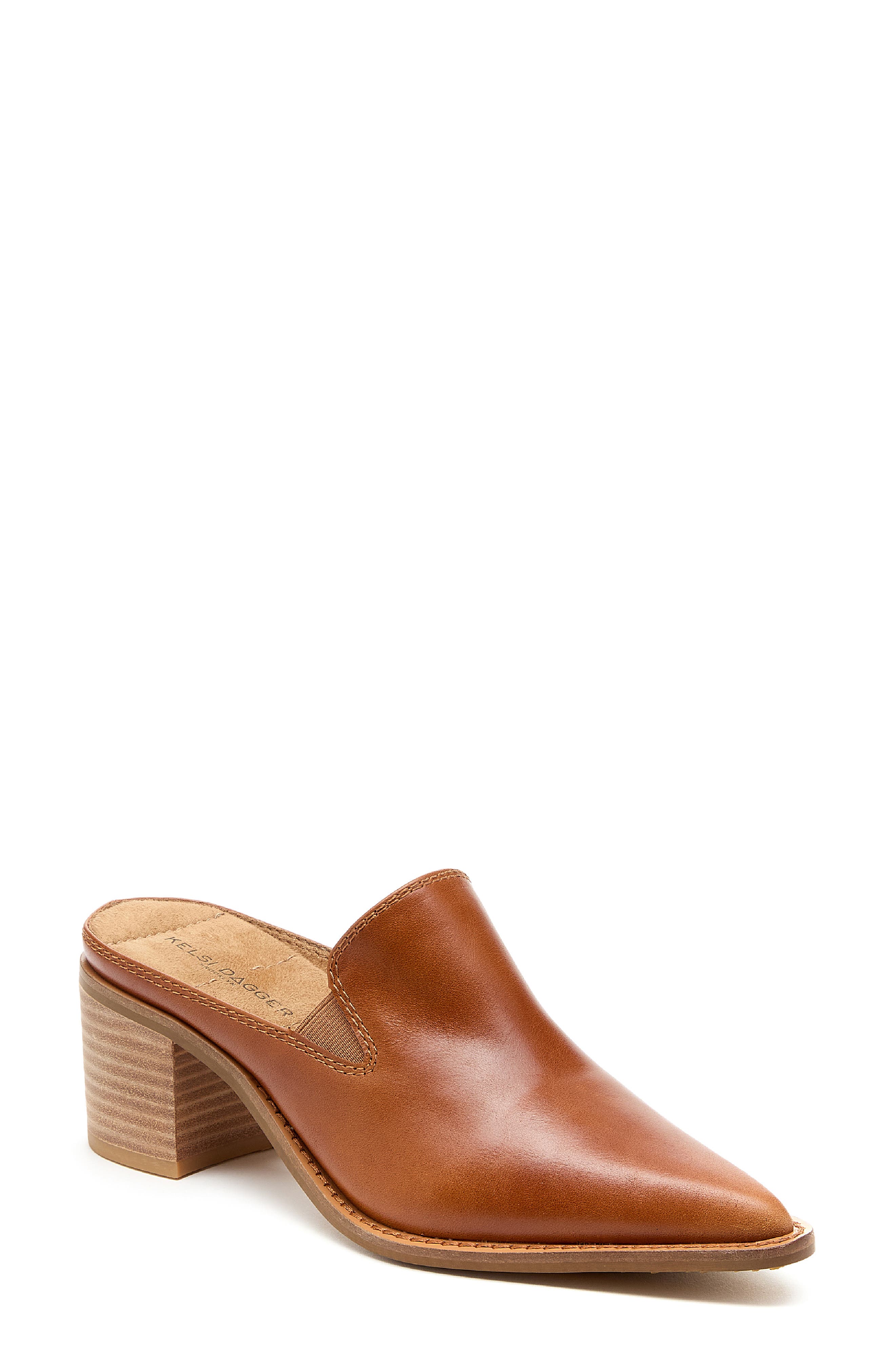 Kelsi Dagger Brooklyn Mason Pointed Toe Mule, Main, color, Caramel