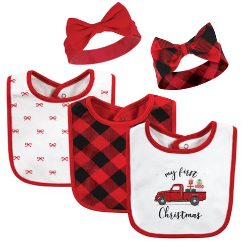 5pk Bibs And Headbands Set