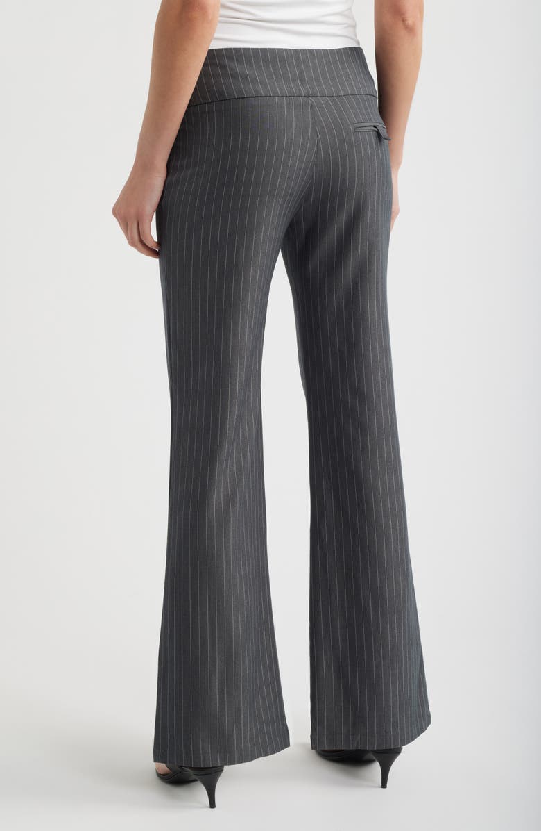 Princess Polly Isabeau Pinstripe Pants, Alternate, color, Grey