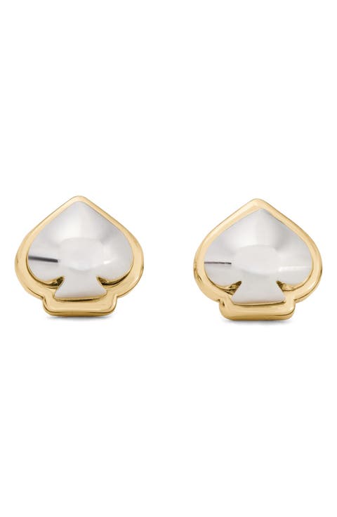 mini spade stud earrings