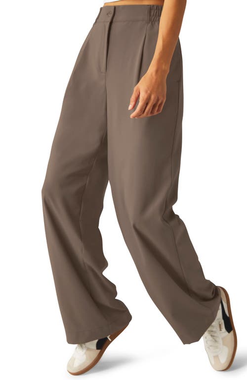 Beyond Yoga Status Trousers In Brown