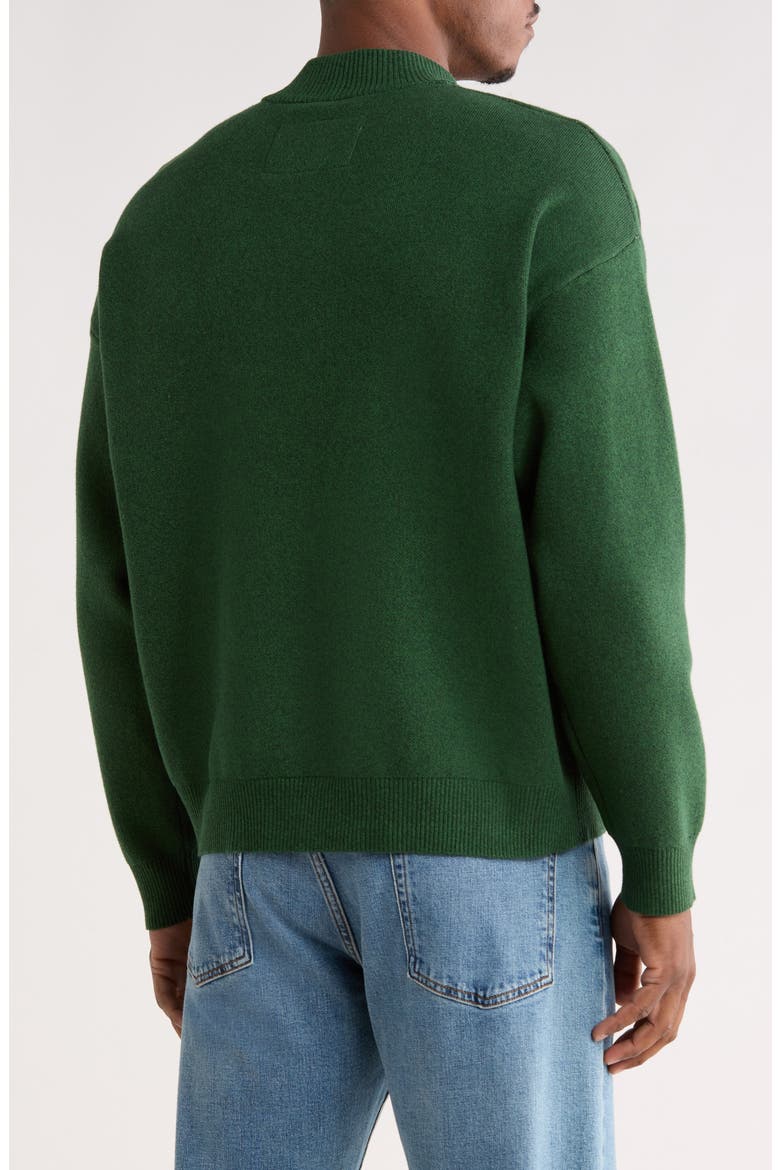 Americana Club Cotton Quarter Zip Sweater, Alternate, color, PINE