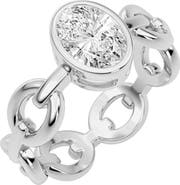 Crislu Oval Cubic Zirconia Link Band Ring