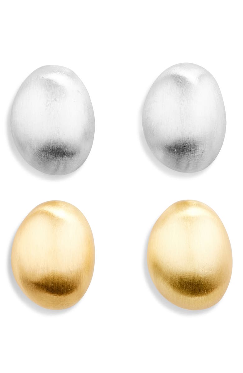 Tasha 2-Pack Mixed Metal Stud Earrings, Main, color, Gold/ Silver