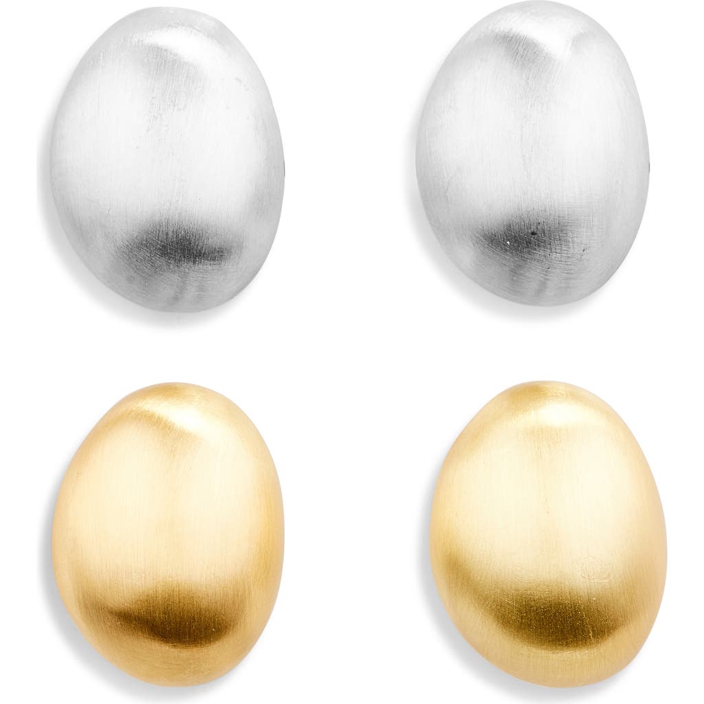 Tasha 2-pack Mixed Metal Stud Earrings In Gold/silver