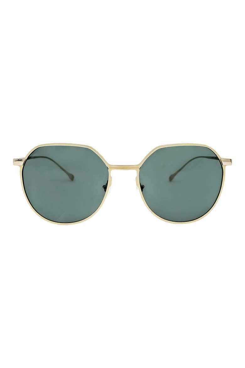 53mm Round Sunglasses, Main, color, GOLD/ MATTE GOLD